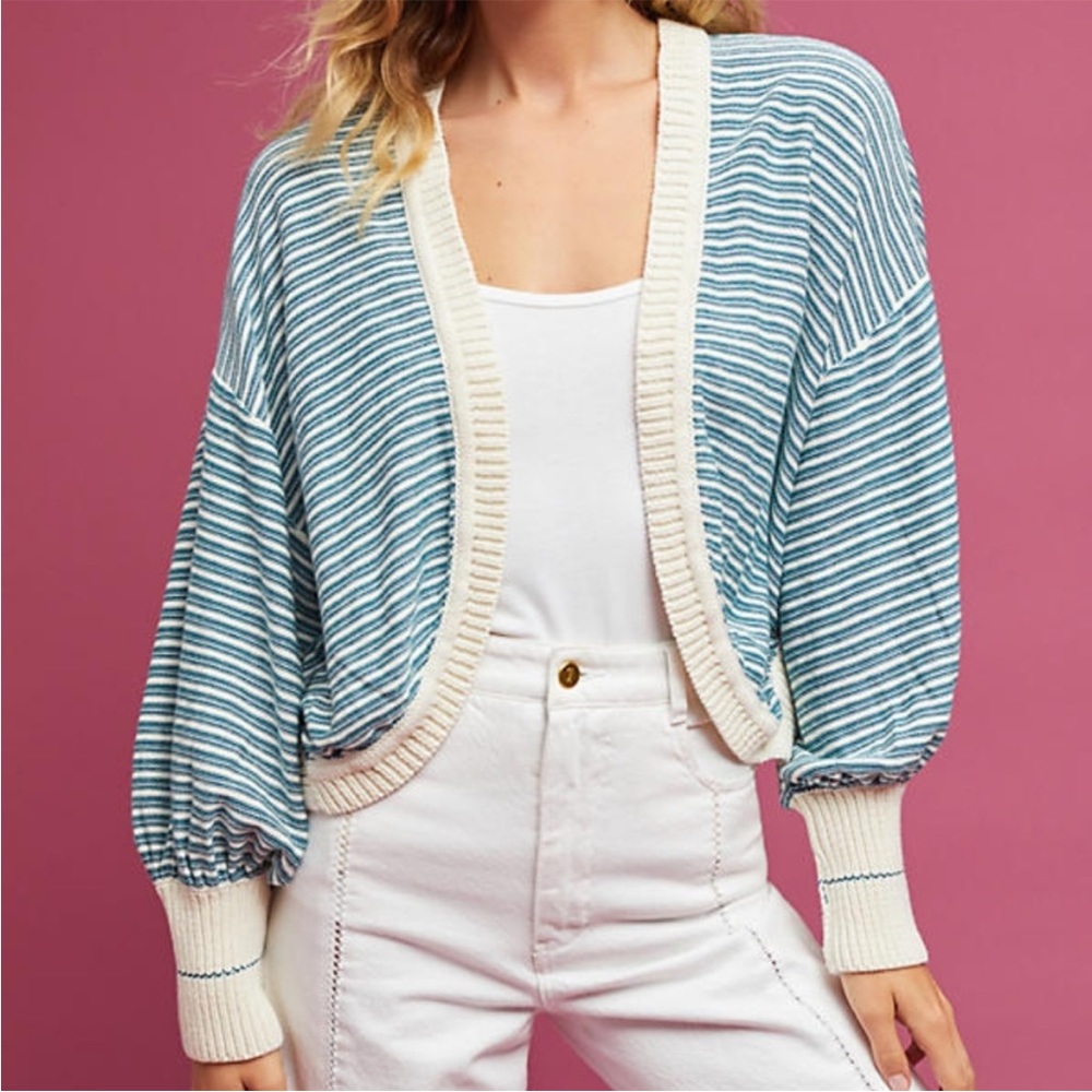 Anthropologie Savannah Balloon Sleeve Cardigan